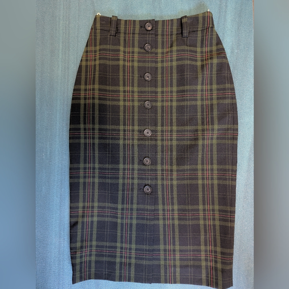 Wilfred Leona Plaid Button-Down Skirt